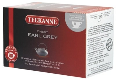 Teekanne Premium Earl Grey, 20 Aufgussbeutel, 1er Pack