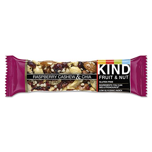 KIND Bars Raspberry Cashew & Chia, Gluten Free, 12 Count (Pack of 1)