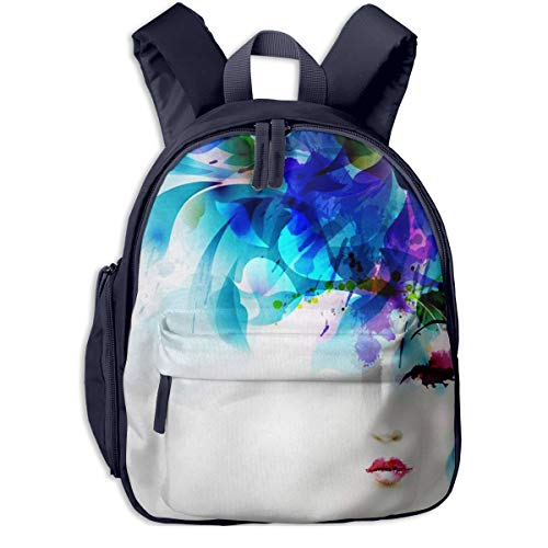 Preisvergleich Produktbild Kinderrucksack Kleinkind Jungen Mädchen Kindergartentasche Frauen Haar Blume Kunst Backpack Schultasche Rucksack