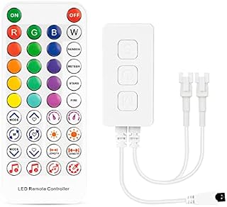 BTF-LIGHTING SP617E Dual Port Bluetooth LED Controller for SK6812RGBW WS2814 Addressable RGBW LED Strips Pixels Light IR Remote APP Control Music Mode Work with iOS/Android