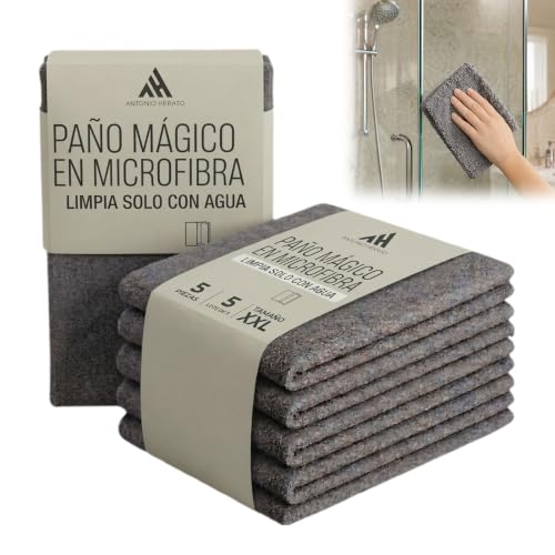 Zonill Paños Magicos Antonio Herato Paños de Microfibra - 5 Unidades 30x40 cm - Paños de Limpieza Reutilizables Ultra Absorbentes sin Pelusas para Hogar, Cocina, Cristales y Ventanas
