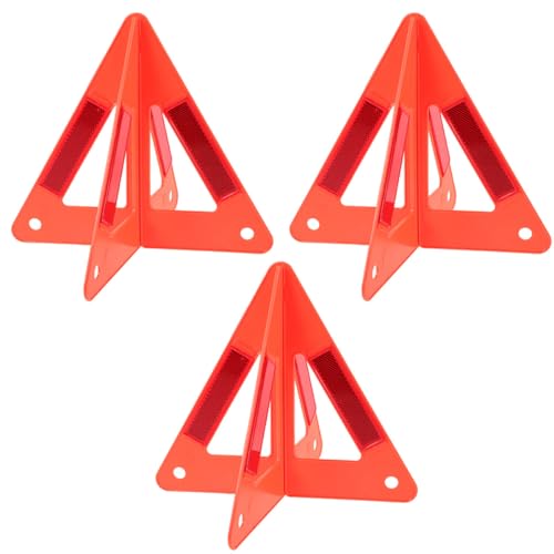 Triangles de signalisation pliables pour sécurité routière et panne de voiture, lot de 3