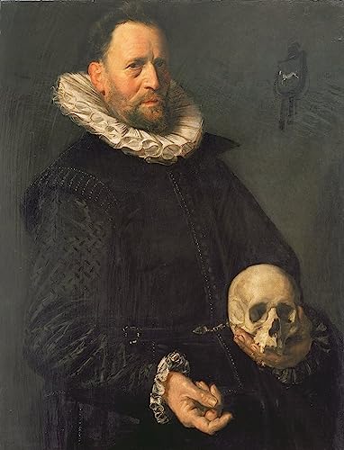 Tableaux Graffiti Art Mural d'un homme au crâne de Frans Hals en impression moderne 60x90cm