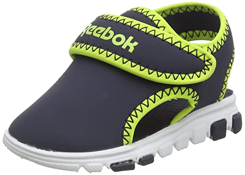 Reebok Wave Glider III, Sandale de Sport, Vector Navy/Acid Yellow/FTWR White, 22 EU