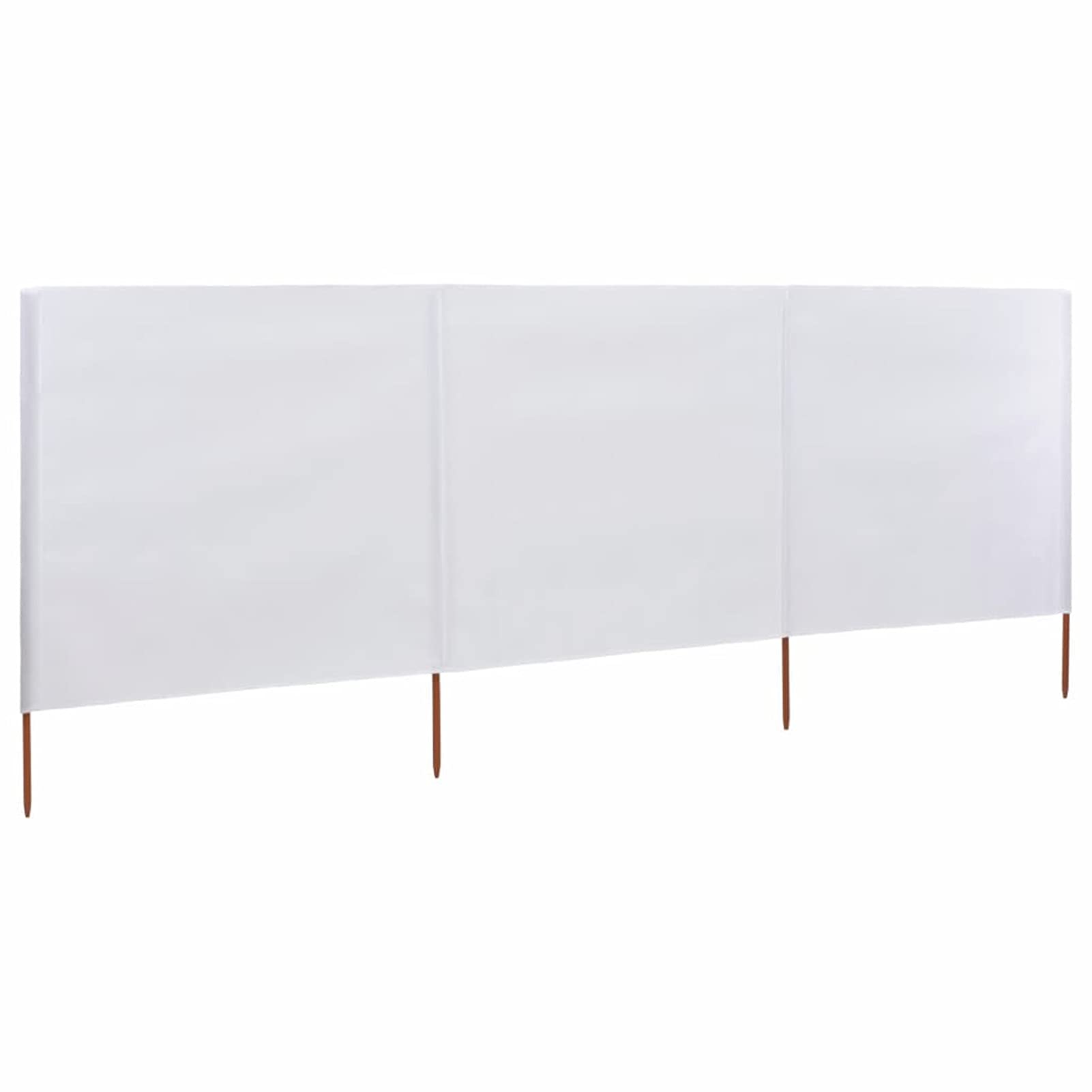 Festnight Paravientos de Playa Plegable para Tienda de Campaña, Playa, Jardín, Blanco Arena, 400x160 cm