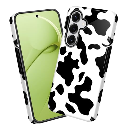 wiaekosef for Galaxy A57 5G Case,Heavy Duty Dual Layer Hard PC & Soft Silicone Rugged Bumper Shockproof Protective Case for Samsung Galaxy A57 5G 6.7 inch 2026,Cow Print Pattern