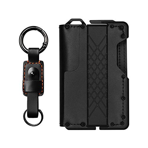 MURADIN Dapper Bifold RFID Wallets for Men Leather with Key Chain Organizer, Card
