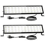 Onforu LED Shop Lights,100W 14000lm Ultra Bright LED Work Lights with Plug,6500K Daylight White Garage Light,IP66 Waterproof Lighting for Garage Warehouses Workshop(2 Pack)