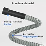 Universal Dishwasher Installation Kit – 6ft Stainless Steel Inlet Hose + 6ft Drain Hose with Power Cord & Accessories