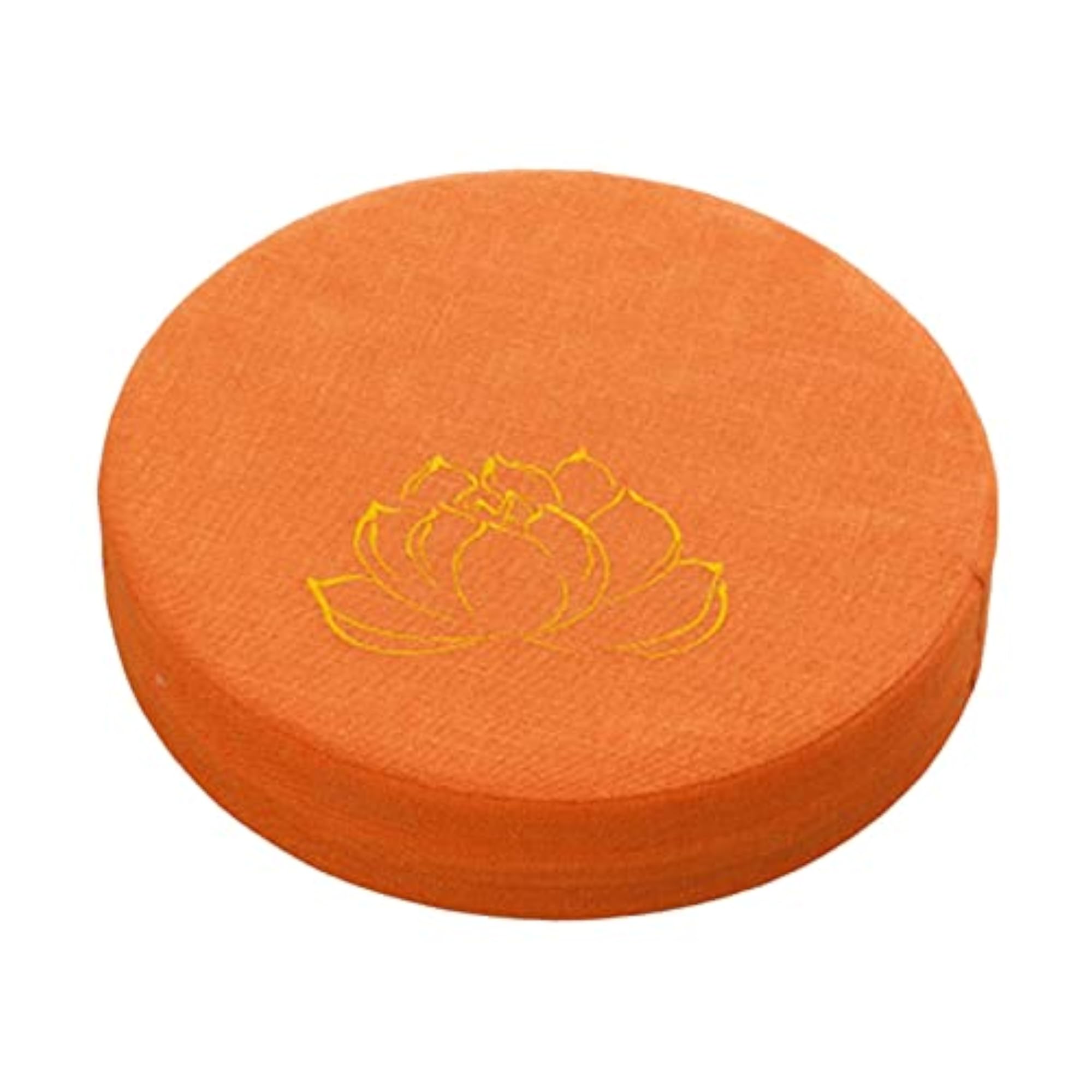 Round Orange Meditation Cushion with Removable Cover, 40cm