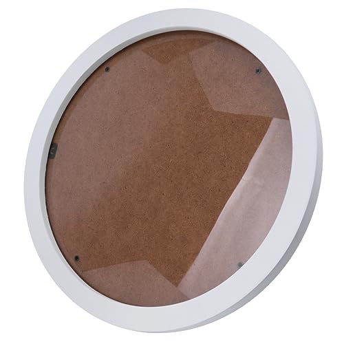 Alipis 1pezzi Wooden Round Photo Frame Creative Nordic Style Wall Decor for Living Room Bedroom Office Elegant and Simple Design