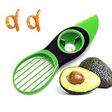 Amplia gama de usos: tiene tres piezas diferentes para pelar, cortar y deshuesar, también es adecuado para otras variedades de fruta, por ejemplo, plátanos, kiwis e incluso frutos del dragón.