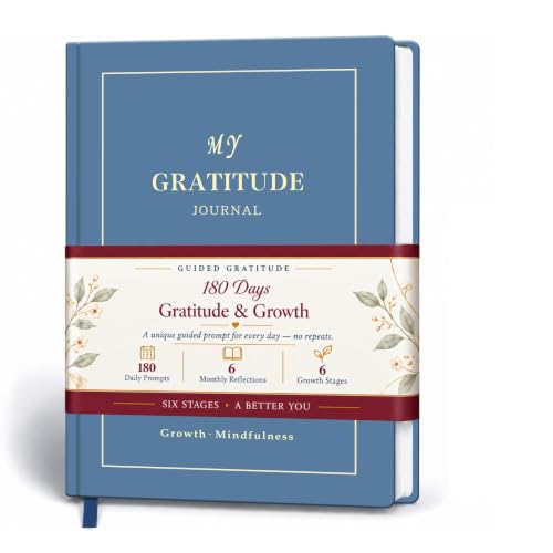Guided Gratitude Journal with Ribbon Bookmark