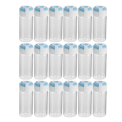 Ampoules de laboratoire en verre transparent 10 ml SOIMISS avec bouchons blanc et bleu x40