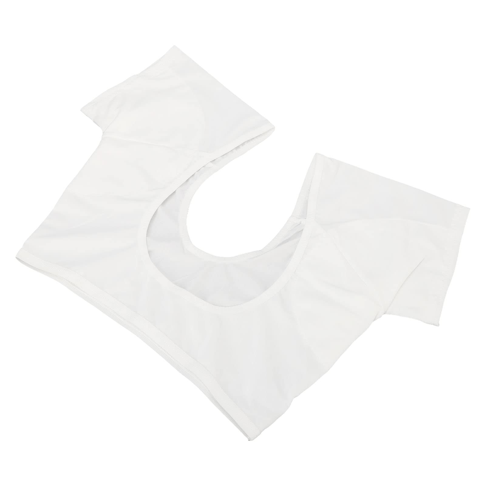 Armpit Guard Vest, Women Underarm Vest White Reusable Sweat Wicking Washable Breathable for Daily (M)