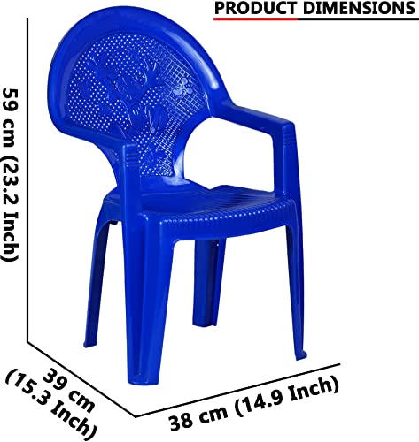 Image of Maharaja Mickey Mouse Plastic Chair for Kids Set of 4 | Strong Durable & Portable Study Chairs | Virgin Material Kids Chairs for 2 to 8 Years | Stackable School Chair (Blue)