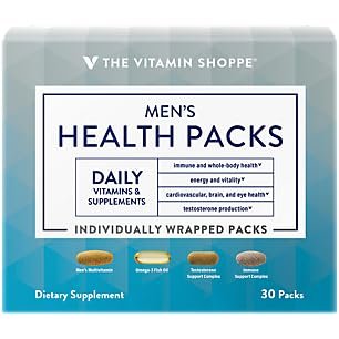 Men's Health Packs - Daily Vitamins & Supplements Packets (30 Servings)