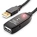 Produktbild deleyCON 20m USB 2.0 Verlängerungkabel Repeater-Kabel Aktiv mit 2 Signalverstärker Extension Cable USB-A auf USB-A Buchse - Schwarz