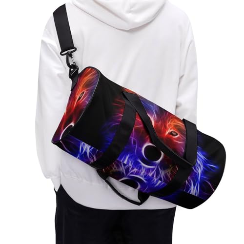 Sac de gym loup abstrait pour ne plus manquer de place en voyage