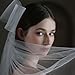Cliory 2 Tier Bride Bow Veil Bow Mesh Veil Cathedral Wedding Veil With Hair Clip Bachelorette Party Veils for Women Wedding