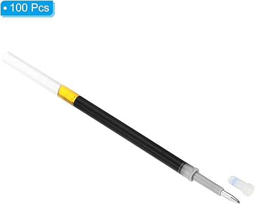 Miniatura 3 de PATIKIL Recambios de bolígrafo de tinta de 0.020 in, color negro, 100 repuestos de bolígrafo de gel reemplazables, punta fina para bolígrafos