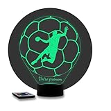 JNB-Maker Lampe 3D Handball Personnalisable – Veilleuse LED 16...
