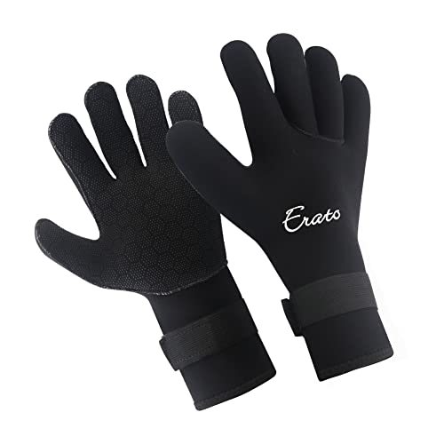 Erato Gants de Surf, Gants de plongée en néoprène 3mm, Thermique de Plongée Antidérapant Gants, Gants de Combinaison pour Hommes Femmes plongée, Surf, Kayak, Plongée en apnée, Planche à Voile Cover