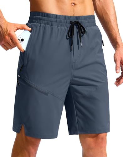 Pudolla Men's Swim Trunks with Liner Quick Dry 9