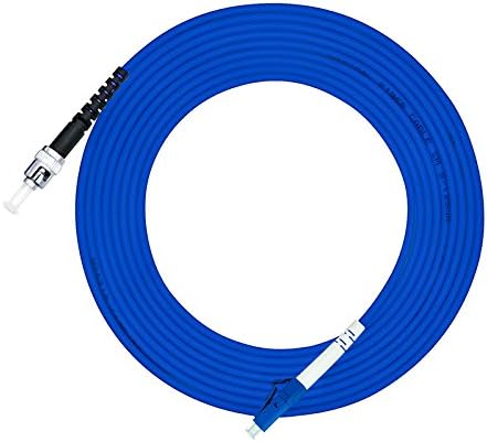 50M LC to ST Indoor Armored Simplex 9/125 SM Fiber Optic Cable Jumper Optical Patch Cord Singlemode 50Meters 160ft LC-ST