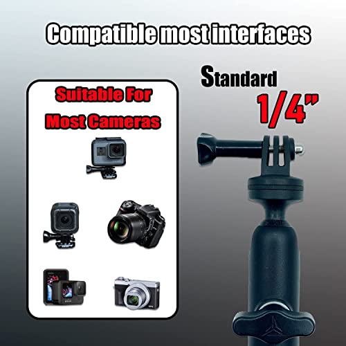Image of Action Camera Aluminium Alloy Holder Compatible with gopro Bike Mount with Two 360 rotational Angle for Bike Motorcycle and Bicycle (Handlebar Attachment)
