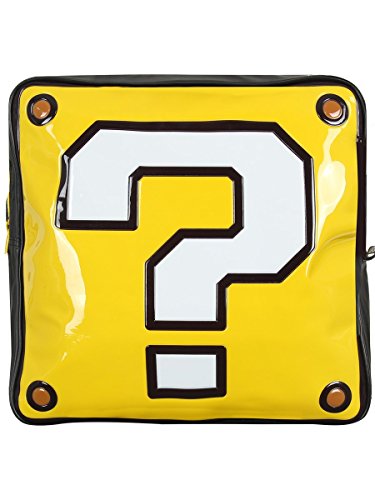 Bioworld Nintendo Super Mario Bros. Mochila con forma de caja de preguntas  color negro