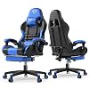 Furgle Game-stoel Race-stijl bureaustoel met hoge rugleuning van PU-leer en verstelbare armleuningen Executive…