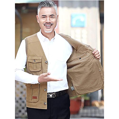 Chaleco de hombres con acabados de algodón y diseño funcional L 5