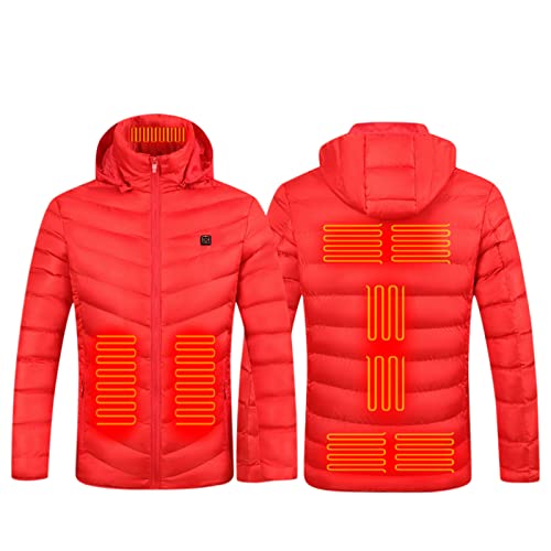 Training Damen 9 Stück Ladeheizheizung für Männer und Frauenwärzter Mantel Baumwolle Heizwärzter Mantel Shirt Maritim Damen, rojo, 4XL