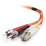 C2G 5m Glasfaser/Glasfaserkabel fàur Fast Ethernet, Fibre Channel, ATM und Gibabit Patchkabel LC/ST LSZH Duplex Multimode 50/125 Glasfaserkabel