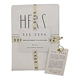 Rae Dunn by Enchante His and Hers Standard Size Embroidered Pillowcase Set of 2 100% Cotton Percale