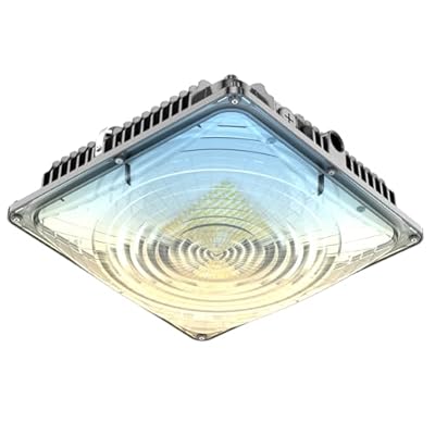 G GJIA LED Canopy Light for Gas Station Light, 120W 18000lm 0-10V Dimmable 5000K, IP65 Waterproof Commercial Canopy Lights for Outdoor Garage Warehouse Shop Carpor UL Listed, 1 Pack