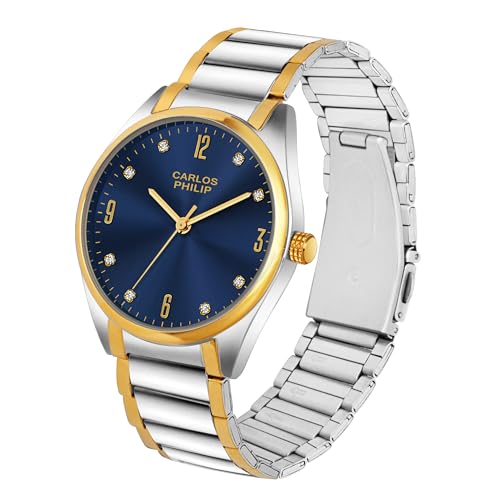 Image of Carlos Philip Axis Series Luxury Analog Watch for Men | Stainless Steel Strap | Japanese Miyota Movement | Stylish Water-Resistant Classic Timepiece