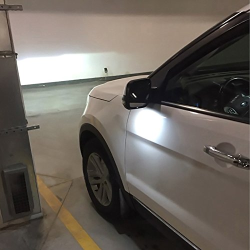 Image of LED Puddle Lights Side Under-Mirror Lamp Assembly Replacement for Ford F-150 Expedition Explorer Edge Mondeo Taurus Everest Lincoln Mercury,2 Pcs (white)