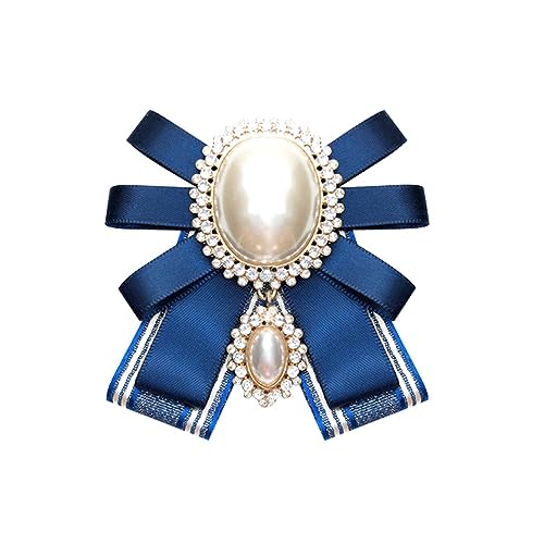 Image of women's shirt rhinestone large bow professional stewardess student big bow Brooch