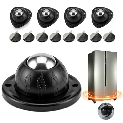 Self Adhesive Caster Wheels for Furniture 4 Pack with 8 Pads