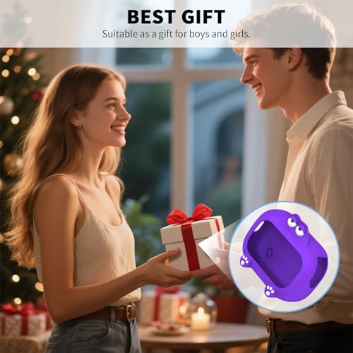 Image of for Anker Soundcore Select 4 Go Speaker Cartoon Cute Silicone Case Cover, Anti Scratch Shockproof Protective Skin Cover Compatible with Soundcore Select 4 Go Bluetooth Shower Speaker (Purple)