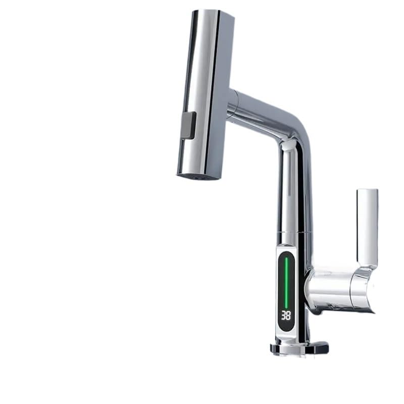 Robinet mitigeur affichage numérique et jet cascade pour simplifier la vaisselle