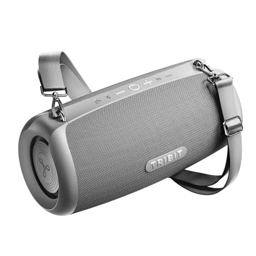 Image of Tribit StormBox Lava Portable Bluetooth Speaker, 80W Loud Wireless Speaker, 24H Playtime, IP67 Waterproof, Bluetooth 5.4, Custom EQ, XBass, Built-in Mic, TWS Pairing for Camping /Beach /Party /Outdoor