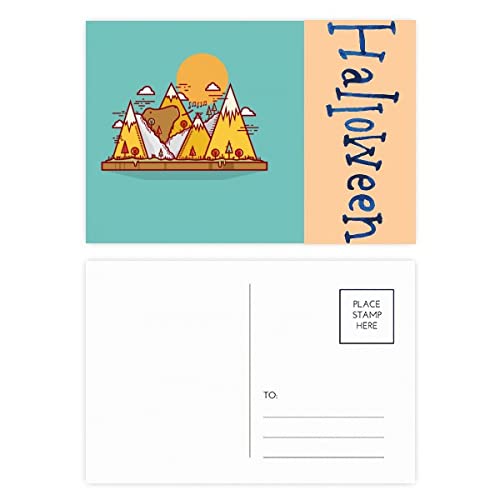 Cartes postales d'Halloween lot de 20 avec ours de montagne pour correspondance