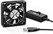 Produktbild ELUTENG 40mm USB Lüfter 5V Klein Mini mit L/M/H 3 Einstellbare Geschwindigkeit, USB PC Computer Ventilator Lüfter 4cm Gehäuselüfter für Laptop/PS4 /TV Box/AV Schrank/Router