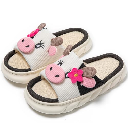 Cow Slippers Animal Slippers For Women men Indoor Outdoor House Home Bedroom Fuzzy Slipper Funny slipper Cow Stuff Gifts