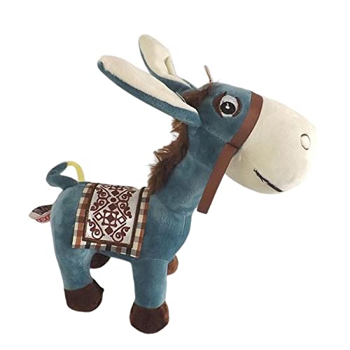 Muñeco de peluche suave azul figura decorativa de felpa