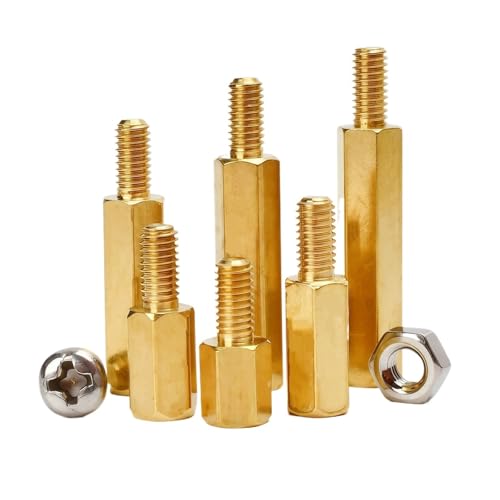 Kit Surtido De Separadores Hexagonales De Latón M2, 0,5, M3 Y M4 For Placas Base Y PCB; Tornillos, Tuercas Y Pernos Macho Y Hembra For Montaje En Pilares.(M2.5 (160pcs))