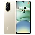 Redmi A5 Smartphone, 4+128GB, Oro, dual camera con AI da 32MP, ampia batteria da 5200mAh (typ), potente processore octa-core, display immersivo da 6,88" a 120Hz (caricatore non incluso)
